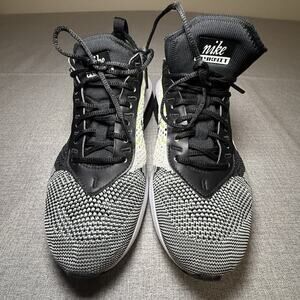 Nike Women's Air Max Flyknit Racer Black White Shoes 7.5